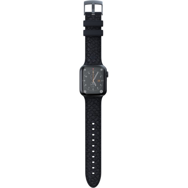 Фото - Ремешок для смарт-часов Njord Salmon Leather Strap Dark Grey for Apple Watch 45mm/44mm (SL14120)