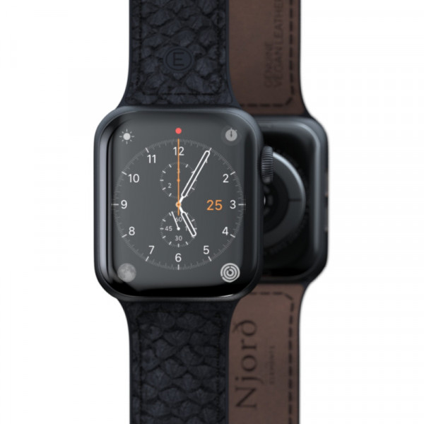 Фото - Ремінець для смарт-годинника Njord Salmon Leather Strap Dark Green for Apple Watch 45mm/44mm (SL14122)