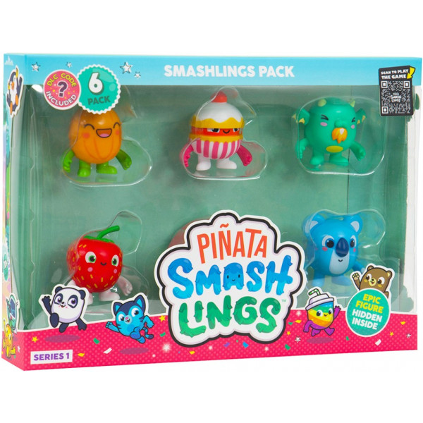 Фото - Набір ігрових фігурок Pinata Smashlings КУМЕДНІ ГЕРОЇ (6 фігурок, в асорт.) (SL2055)
