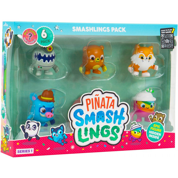 Фото - Набір ігрових фігурок Pinata Smashlings КУМЕДНІ ГЕРОЇ (6 фігурок, в асорт.) (SL2055)