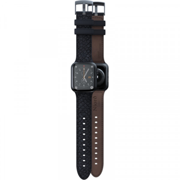 Фото - Ремінець для смарт-годинника Njord Salmon Leather Strap Dark Green for Apple Watch 45mm/44mm (SL14122)