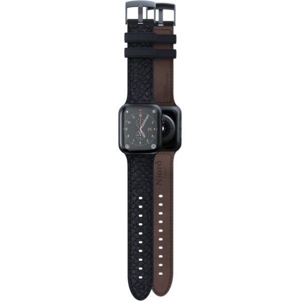 Фото - Ремешок для смарт-часов Njord Salmon Leather Strap Dark Grey for Apple Watch 45mm/44mm (SL14120)