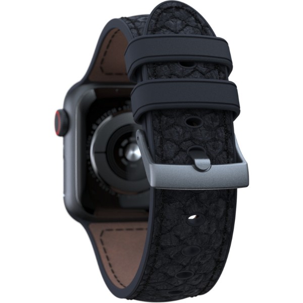 Фото - Ремешок для смарт-часов Njord Salmon Leather Strap Dark Grey for Apple Watch 45mm/44mm (SL14120)