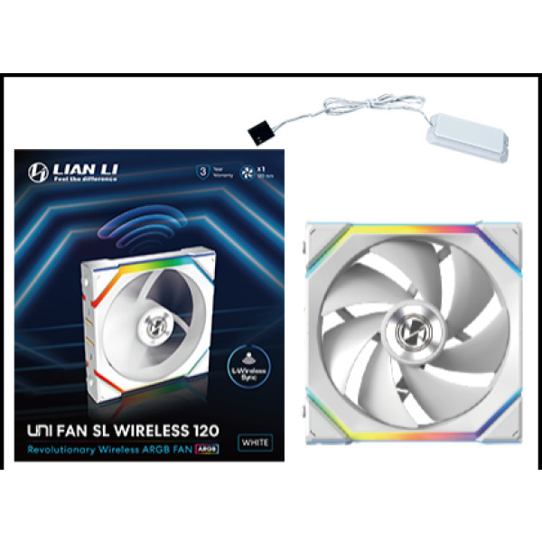 Фото - Корпусний вентилятор Lian Li Uni Fan SL WIRELESS 120-1 White (G99.12SL1W1W.00)