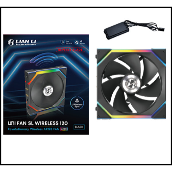 Фото - Корпусний вентилятор Lian Li Uni Fan SL WIRELESS Reverse 120-1 Black (G99.12RSL1W1B.00)