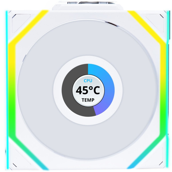 Фото - Корпусний вентилятор Lian Li UNI Fan SL WIRELESS LCD 120-3 REVERSE White (G99.12RSLLCD1W3W.00)