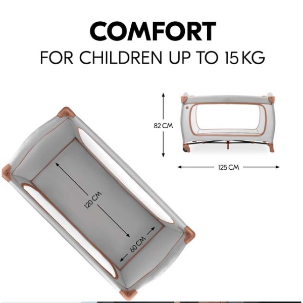 Фото - Манеж-ліжко HAUCK Sleep N Play Go Plus Dusty Cork