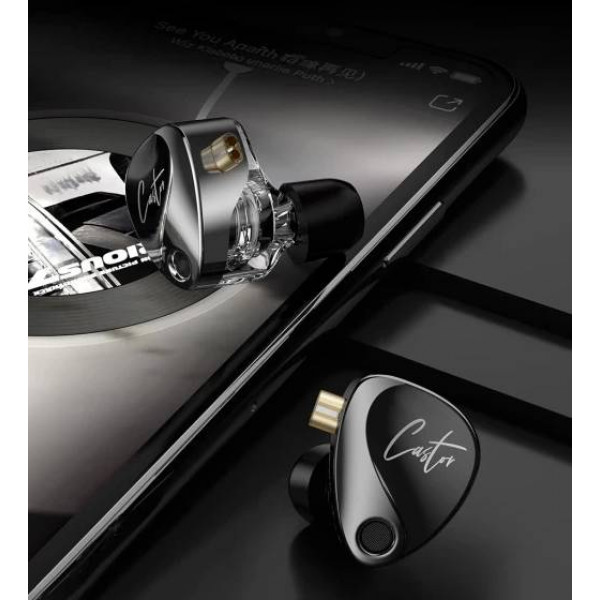 Фото - Навушники вкладиші дротові Knowledge Zenith Castor Mic Black