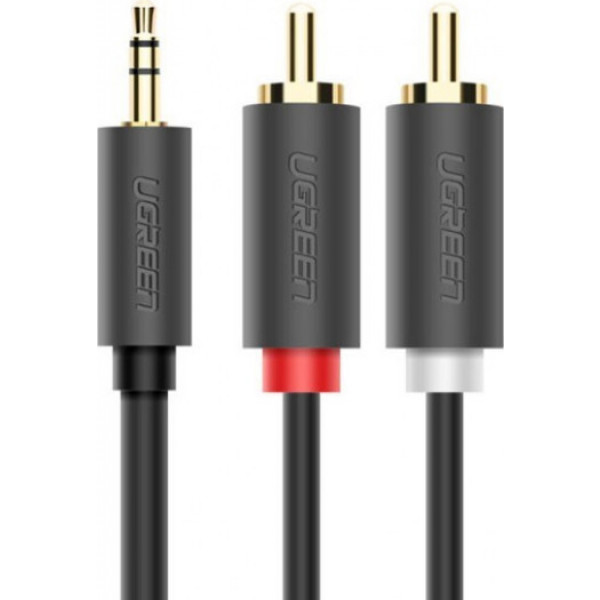 Фото - Кабель 3.5 мм - RCA UGREEN AV102 3.5 mm to 2RCA Audio Cable 5 m Gray (10513)