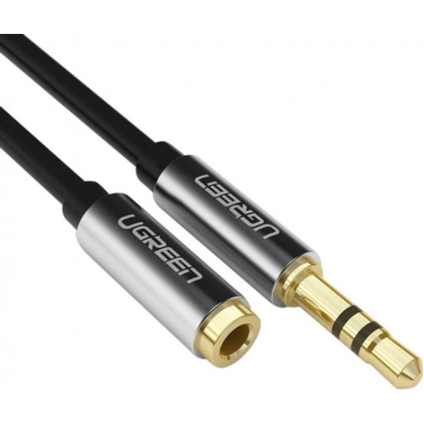 Фото - Кабель 3.5 мм -3.5 мм UGREEN AV118 3.5 mm Male to 3.5 mm Female 1 m Black (10592)