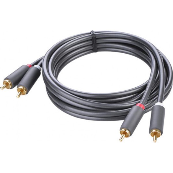 Фото - Кабель RCA UGREEN AV104 2RCA to 2RCA Audio Cable 3 m Black (10519)