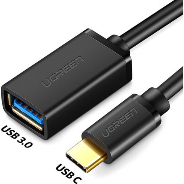 Фото - Переходник UGREEN US154 USB Type-C - USB 3.0 OTG 10 cm Black (30701)