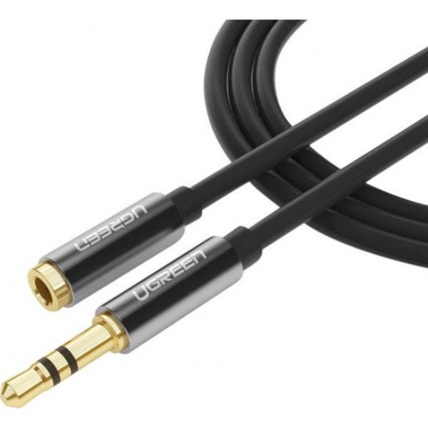 Фото - Кабель 3.5 мм -3.5 мм UGREEN AV118 3.5 mm Male to 3.5 mm Female 1 m Black (10592)