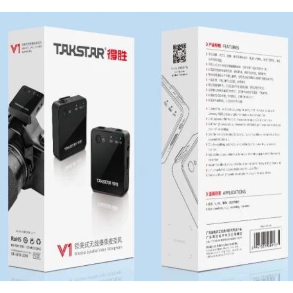 Фото - Микрофон для видеокамеры Takstar V1 Single Wireless Lavalier Video Microphone