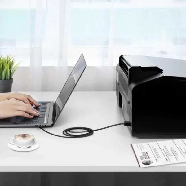 Фото - Кабель UGREEN US241 USB Type-C - USB Type-B 1m Black (80811)