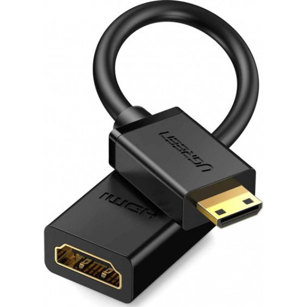 Фото - Переходник HDMI UGREEN Mini HDMI Male to HDMI Female 22 cm Black (20137)