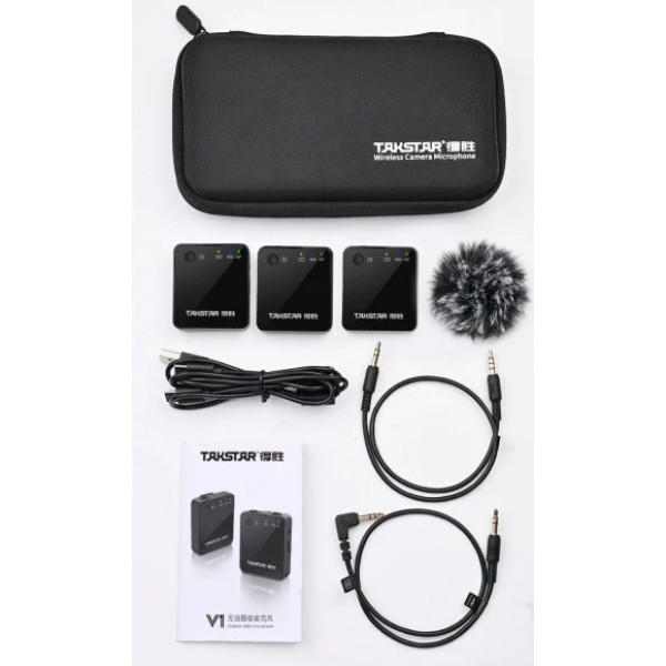 Фото - Микрофон для видеокамеры Takstar V1 Dual Wireless Video Microphone for Apple