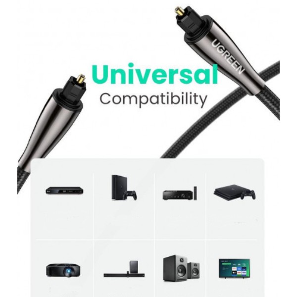 Фото - Кабель оптический UGREEN AV108 Toslink-Toslink Optical Pro 1.5 m (70895)