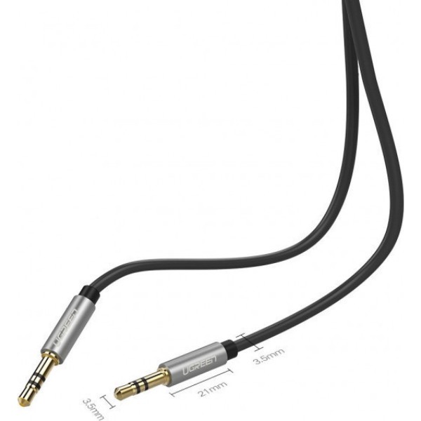 Фото - Кабель 3.5 мм - 3.5 мм UGREEN AV119 3.5 mm to 3.5 mm Audio Cable, 1 m Black (10733)