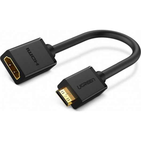 Фото - Переходник HDMI UGREEN Mini HDMI Male to HDMI Female 22 cm Black (20137) Фото - Переходник HDMI UGREEN Mini HDMI Male to HDMI Female 22 cm Black (20137)