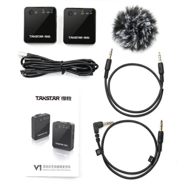 Фото - Микрофон для видеокамеры Takstar V1 Single Wireless Lavalier Video Microphone