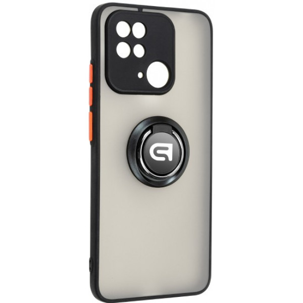 Фото - Чохол для смартфону Armorstandart Frosted Matte Ring for Xiaomi Redmi 10C Black (ARM68366)