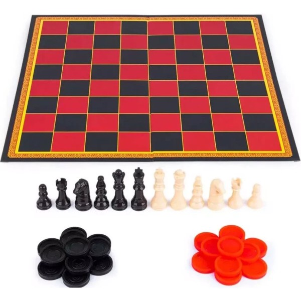 Фото - Настільна гра (8+) Spin Master 3 в 1 Шахи, шашки та хрестики-нолики (SM98377/6065336)