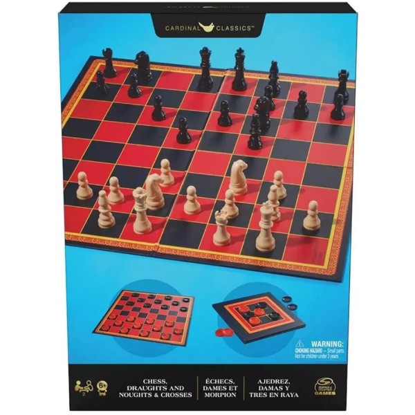 Фото - Настільна гра (8+) Spin Master 3 в 1 Шахи, шашки та хрестики-нолики (SM98377/6065336)