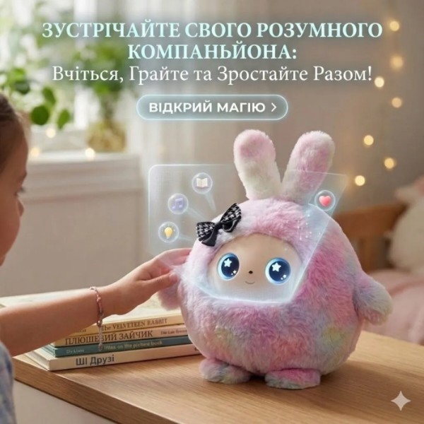 Фото - Интерактивное животное Smart Baby AI TOYS Зайченок Pink (001012782694)