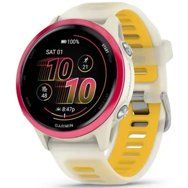 Фото - Смарт-годинник Garmin Forerunner 570 42 mm Bone/Raspberry/Mango (010-02970-02)