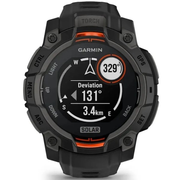 Фото - Смарт-годинник Garmin Instinct 3, 45mm, Solar, Black Bezel with Black Band (010-02934-00)