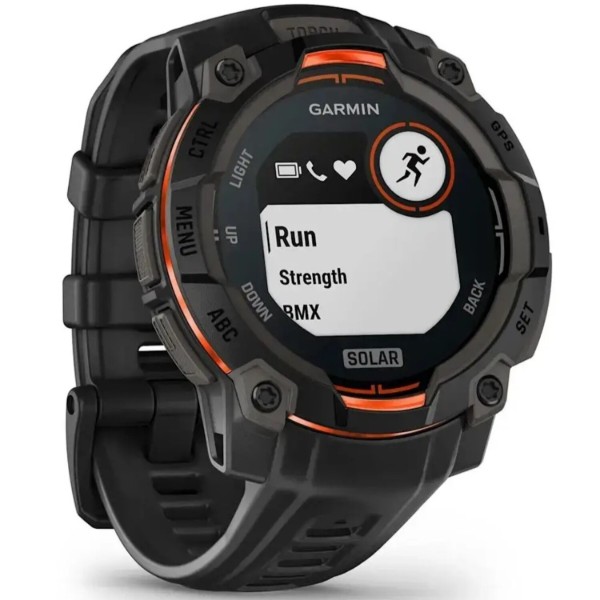 Фото - Смарт-годинник Garmin Instinct 3, 45mm, Solar, Black Bezel with Black Band (010-02934-00)