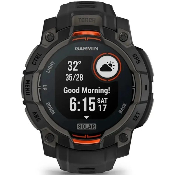 Фото - Смарт-годинник Garmin Instinct 3, 45mm, Solar, Black Bezel with Black Band (010-02934-00)
