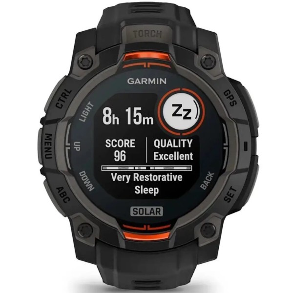 Фото - Смарт-годинник Garmin Instinct 3, 45mm, Solar, Black Bezel with Black Band (010-02934-00)