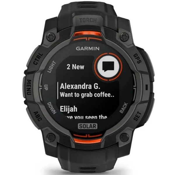 Фото - Смарт-годинник Garmin Instinct 3, 45mm, Solar, Black Bezel with Black Band (010-02934-00)