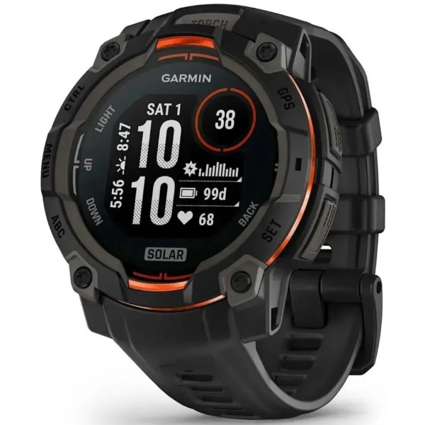 Фото - Смарт-годинник Garmin Instinct 3, 45mm, Solar, Black Bezel with Black Band (010-02934-00)