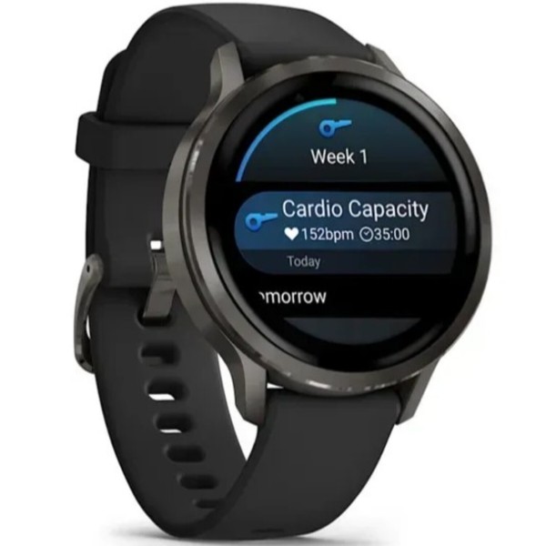 Фото - Смарт-часы Garmin Venu 4 (41mm), Black w/ Slate + Black (010-03013-02)