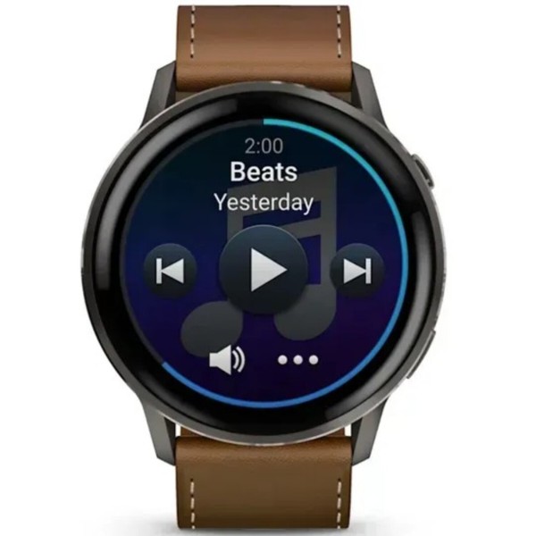 Фото - Смарт-часы Garmin Venu 4 (45mm), Black w/ Slate + Leather (010-03014-03)