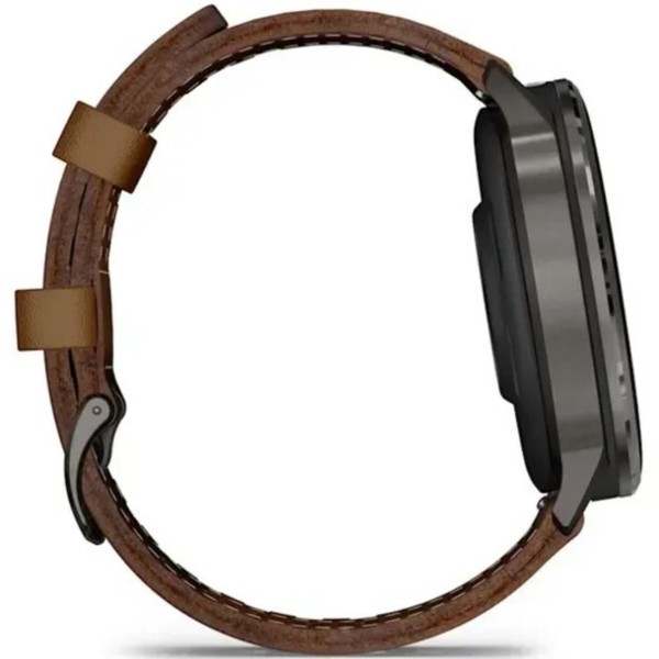 Фото - Смарт-часы Garmin Venu 4 (45mm), Black w/ Slate + Leather (010-03014-03)