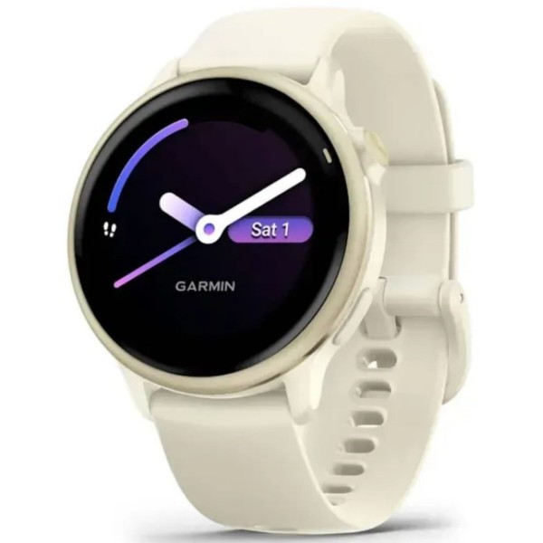 Фото - Смарт-часы Garmin vivoactive 6, Bone/Lunar Gold (010-02985-01)