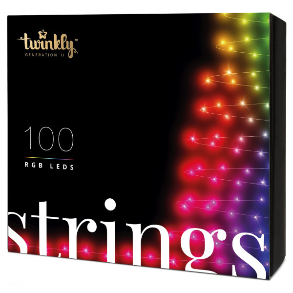 Фото - Гирлянда линейная Twinkly Smart LED Strings RGB 100, BT+WiFi, Gen II, IP44 черный (TWS100STP-BEU)