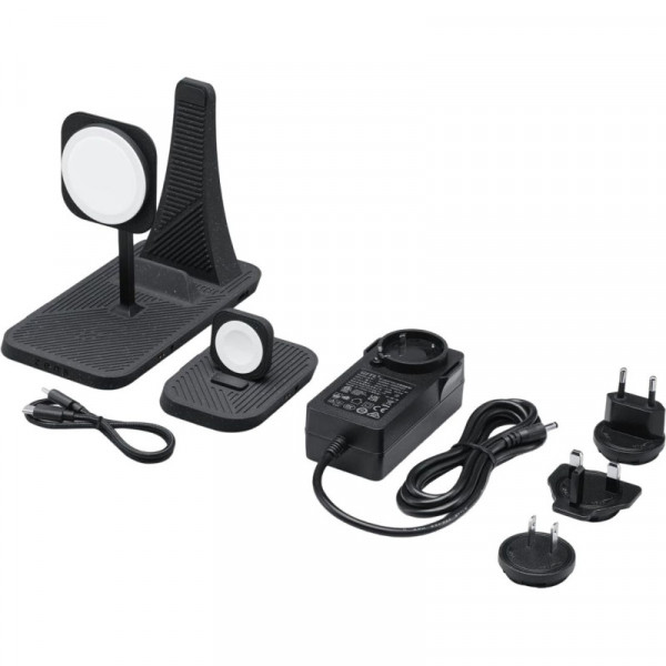 Фото - Бездротовий зарядний пристрій Zens 4-in-1 Modular Wireless Charger with iPad Charging Stand Black (ZEAPM03/00)