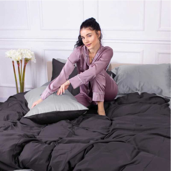 Фото - Комплект постільної білизни дитячий MirSon Сатин Smoke 0251+0240 110х140 (2200000687005)