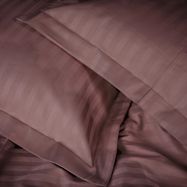 Фото - Комплект постільної білизни дитячий MirSon Satin Stripe 30-0008 Smoky Pink 110х140 (2200005246122)