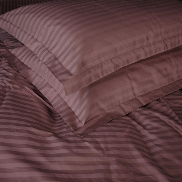 Фото - Комплект постільної білизни дитячий MirSon Satin Stripe 30-0008 Smoky Pink 110х140 (2200005246122)