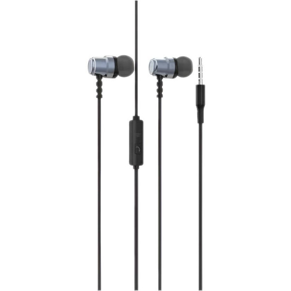 Фото - Навушники вкладиші дротові SkyDolphin SR28 Metal with mic Gray (HF-000471)