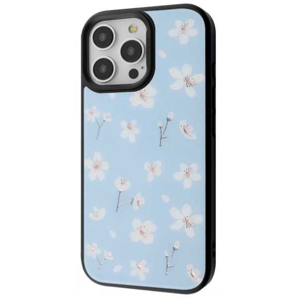 Фото - Чохол для смартфону Proove Muse Fleur Case with Magnetic Ring iPhone 15 Pro blue flower (PCMFIP15P0B6)