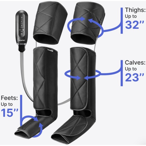 Фото - Массажер для ніг RENPHO Foot Calf and Thigh Air Massager Black (RP-ALM079H-BK)