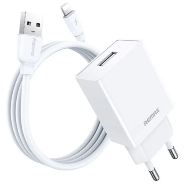 Фото - Сетевое зарядное устройство Remax Kiddy Series 2.4A RP-Charger Set with Cable U95 IPH (6954851218180)