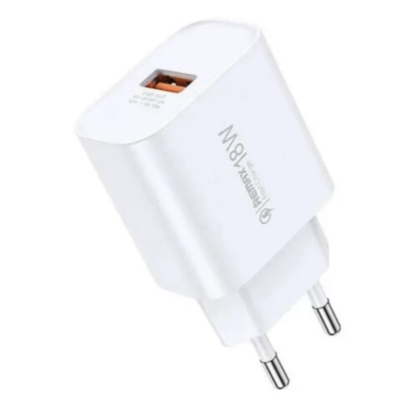 Фото - Мережевий зарядний пристрій Remax Kiddy Series 18W 1U Fast Charge RP-U119 EU-White (6954851213208)